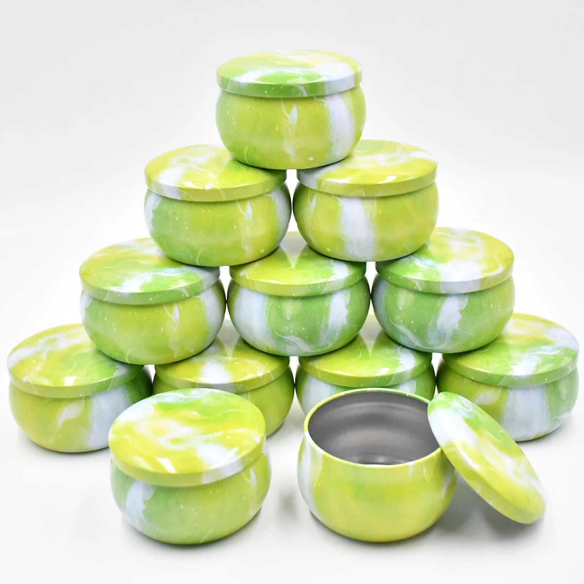 Lot de 12 Contenants à Bougie 65 ml – Boîtes Métal pour Fabrication DIY