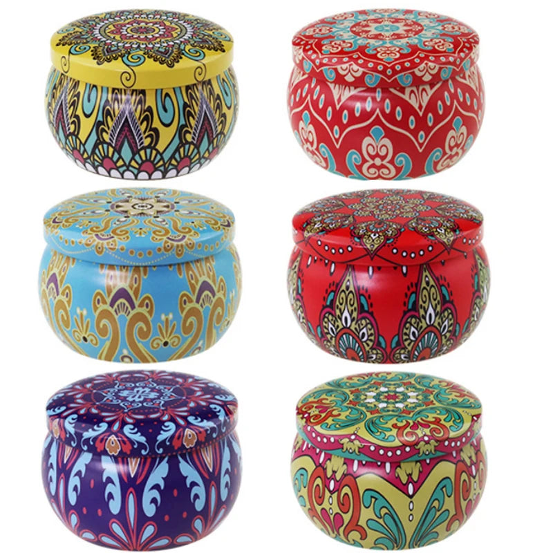 6 Pots Métal pour Bougies DIY
