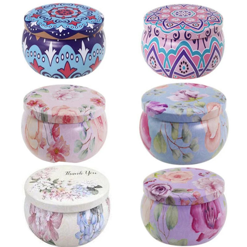 6 Pots Métal pour Bougies DIY