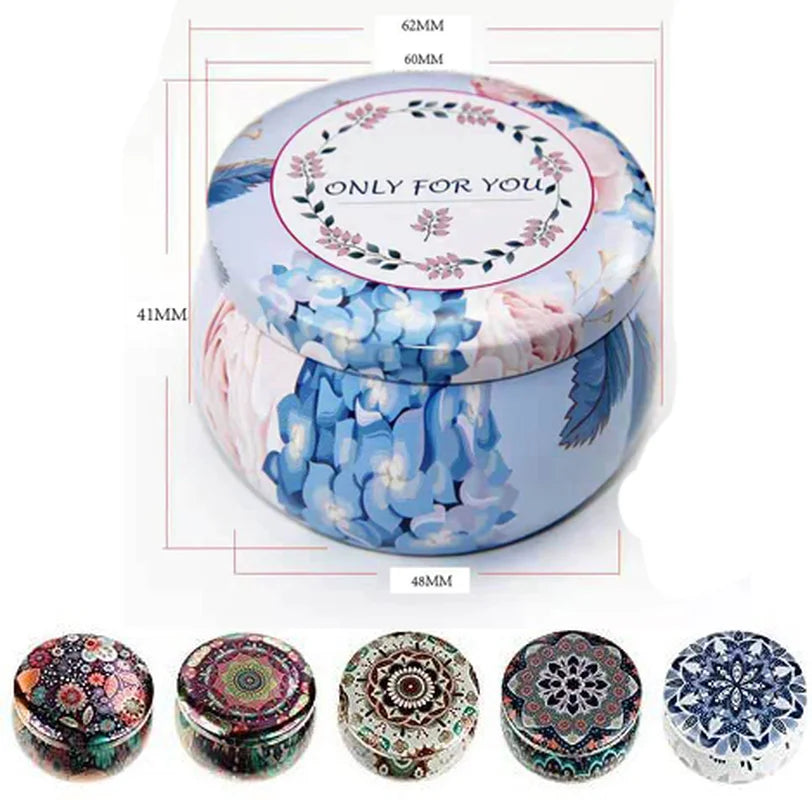 6 Pots Métal pour Bougies DIY