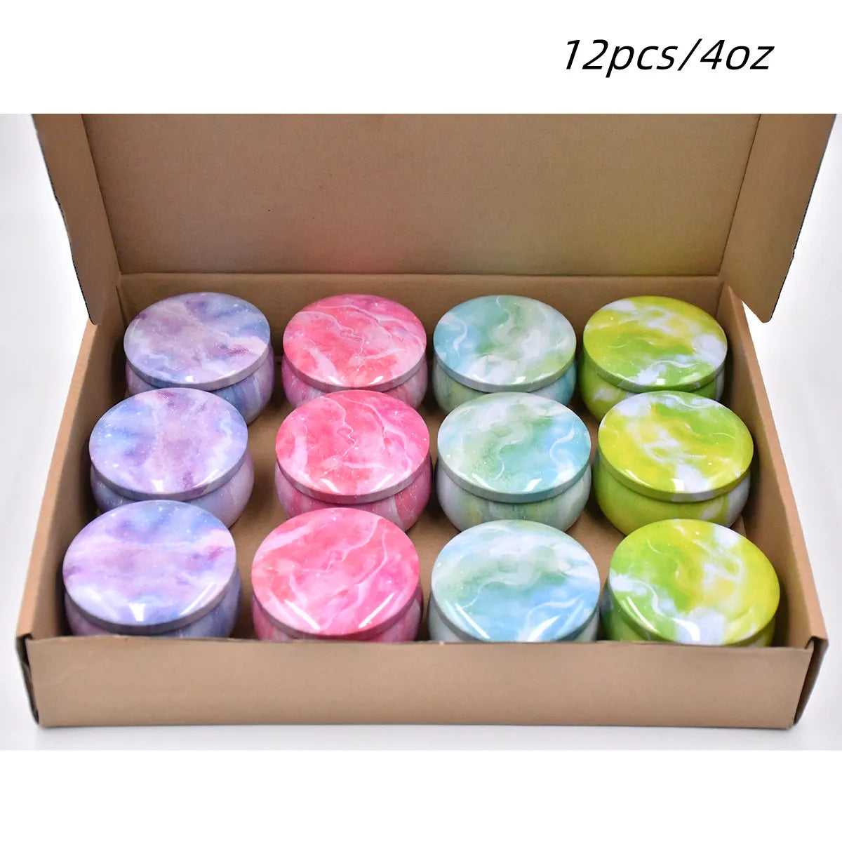 Lot de 12 Contenants à Bougie 65 ml – Boîtes Métal pour Fabrication DIY