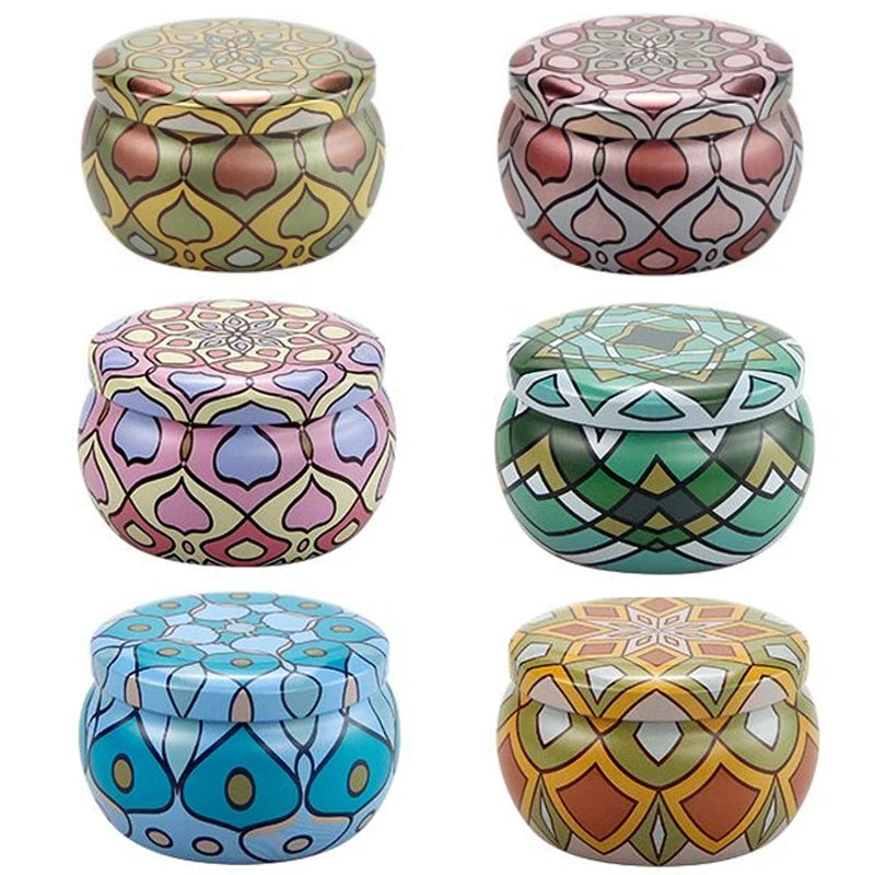 6 Pots Métal pour Bougies DIY