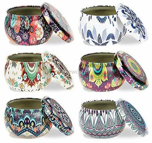 6 Pots Métal pour Bougies DIY