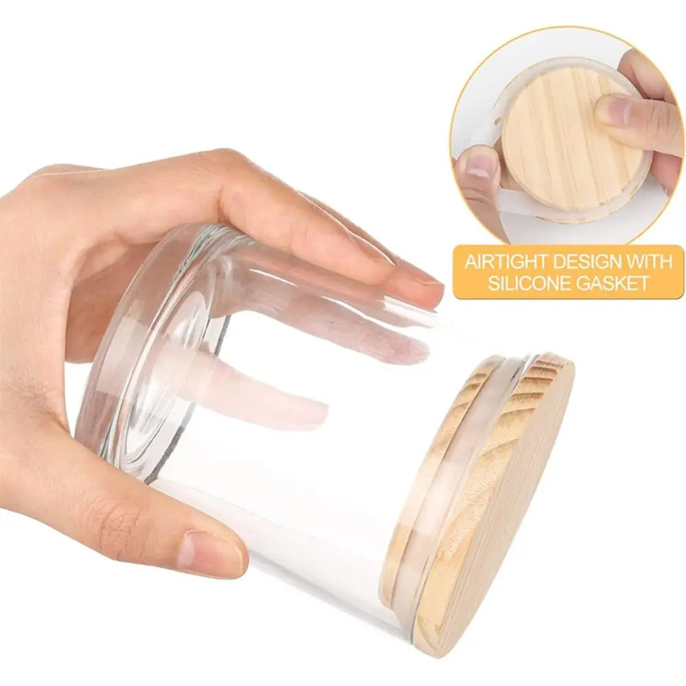 Pots à Bougie en Verre Transparent