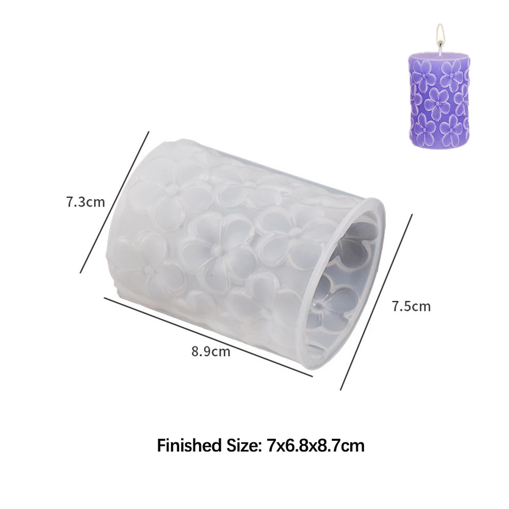 Moule Silicone Cylindrique Sculpté