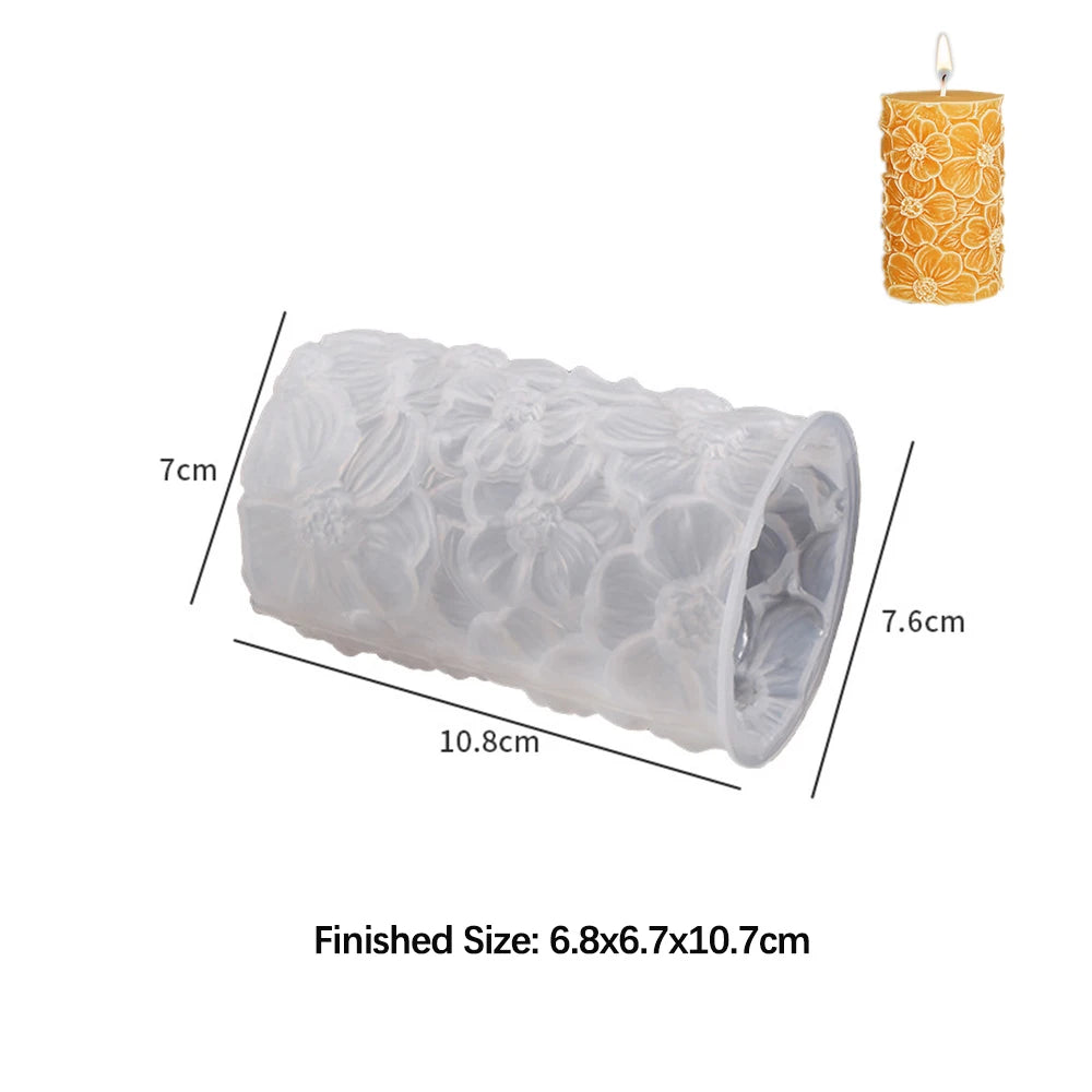 Moule Silicone Cylindrique Sculpté