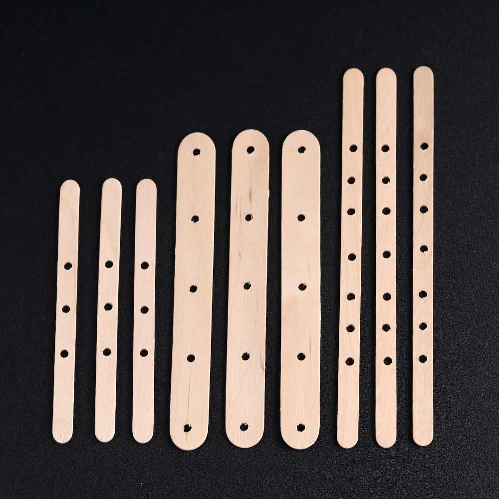 Support de Mèche en Bois avec Trous – Lot de 5/20/30 Pièces pour Bougies DIY