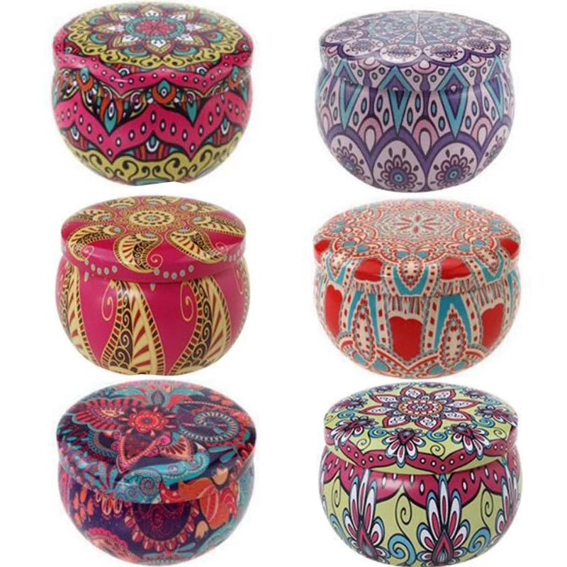6 Pots Métal pour Bougies DIY