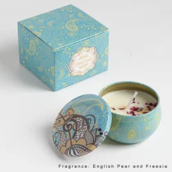 Bougie Parfumée – Cire de Soja Naturelle et Fleurs Séchées