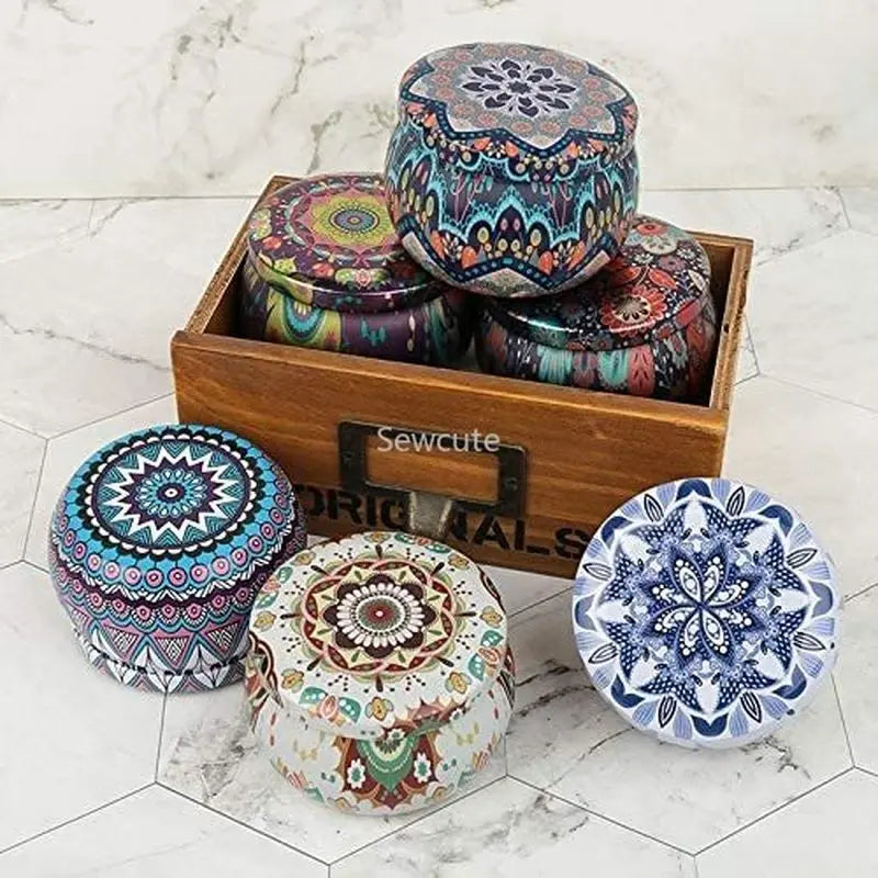 6 Pots Métal pour Bougies DIY