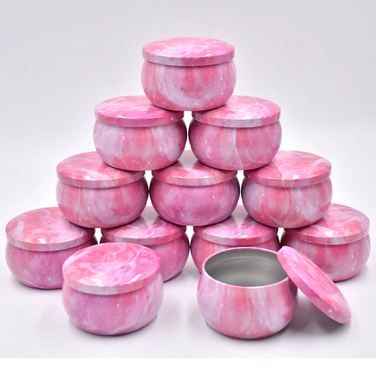 Lot de 12 Contenants à Bougie 65 ml – Boîtes Métal pour Fabrication DIY