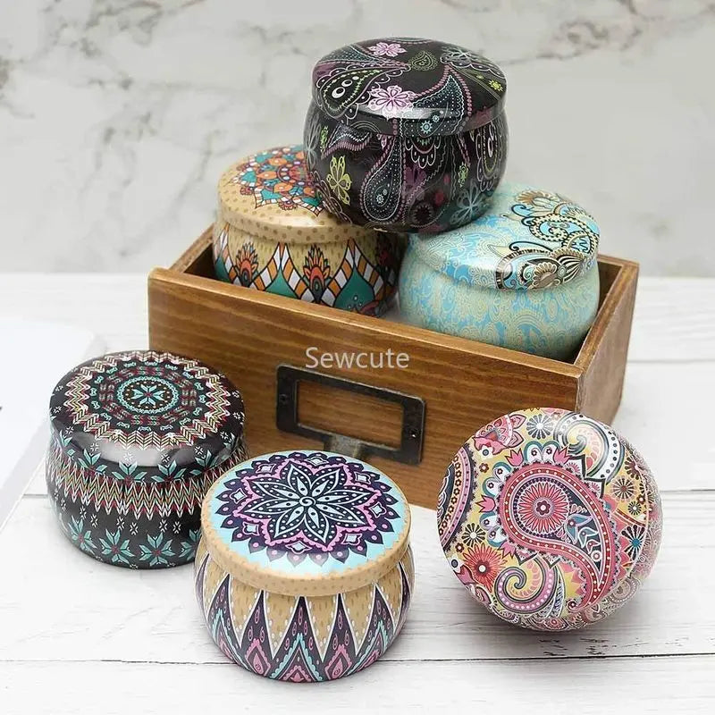 6 Pots Métal pour Bougies DIY