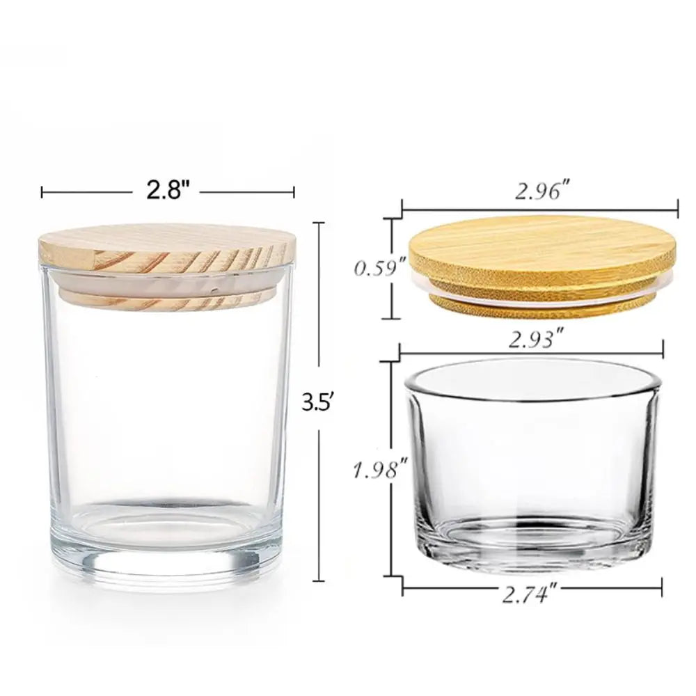 Pots à Bougie en Verre Transparent