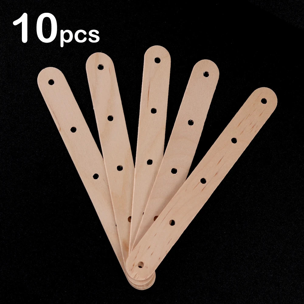 Support de Mèche en Bois avec Trous – Lot de 5/20/30 Pièces pour Bougies DIY