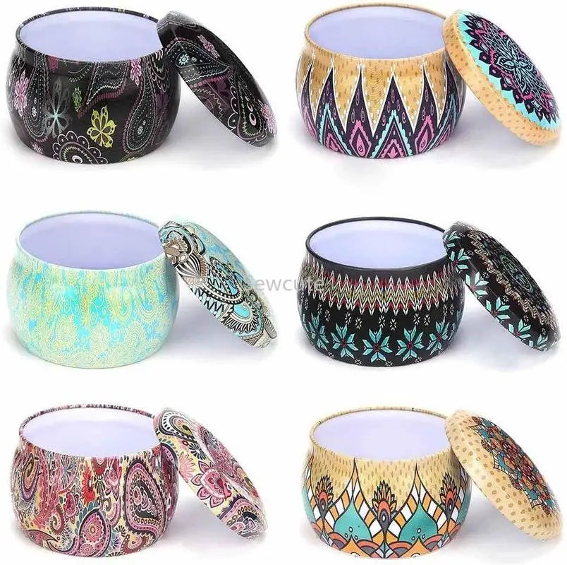 6 Pots Métal pour Bougies DIY