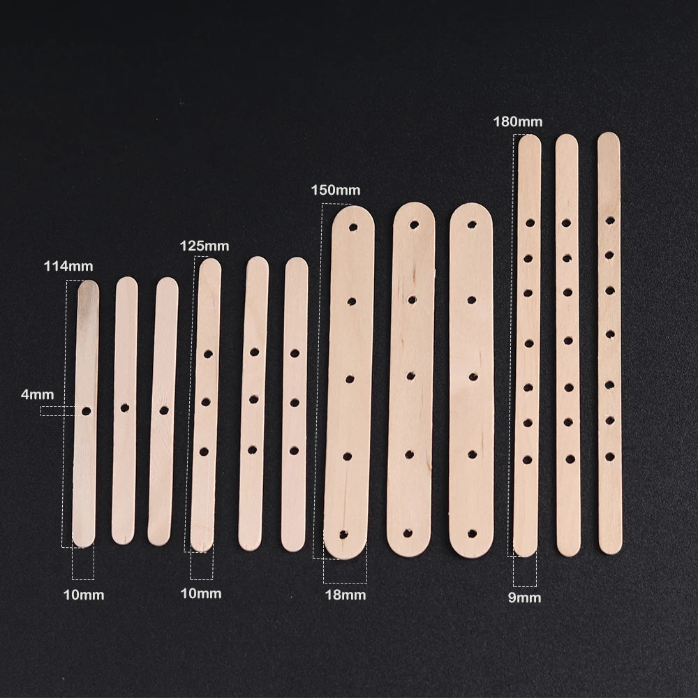 Support de Mèche en Bois avec Trous – Lot de 5/20/30 Pièces pour Bougies DIY