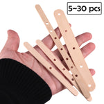 Support de Mèche en Bois avec Trous – Lot de 5/20/30 Pièces pour Bougies DIY