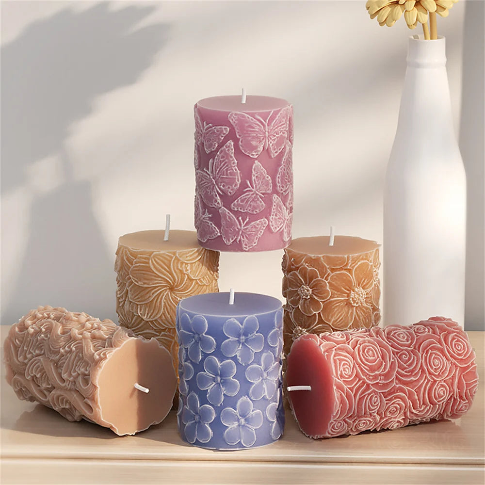 Moule Silicone Cylindrique Sculpté