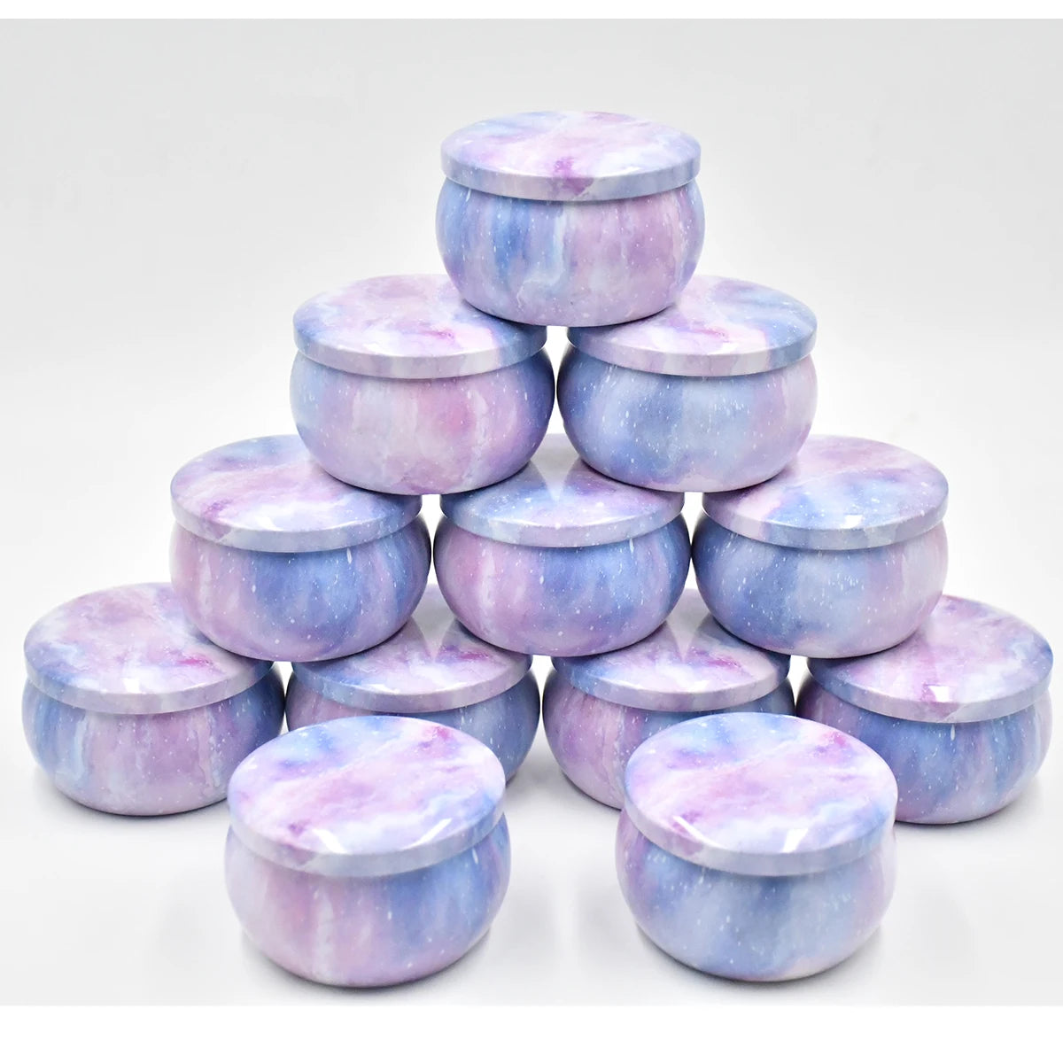 Lot de 12 Contenants à Bougie 65 ml – Boîtes Métal pour Fabrication DIY