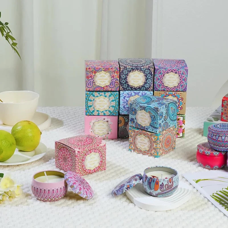 Bougie Parfumée – Cire de Soja Naturelle et Fleurs Séchées