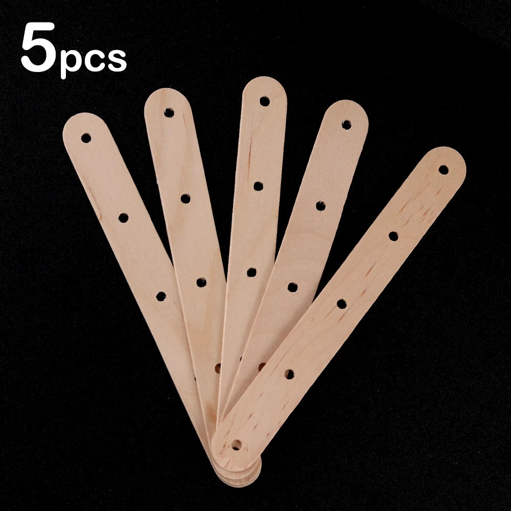 Support de Mèche en Bois avec Trous – Lot de 5/20/30 Pièces pour Bougies DIY