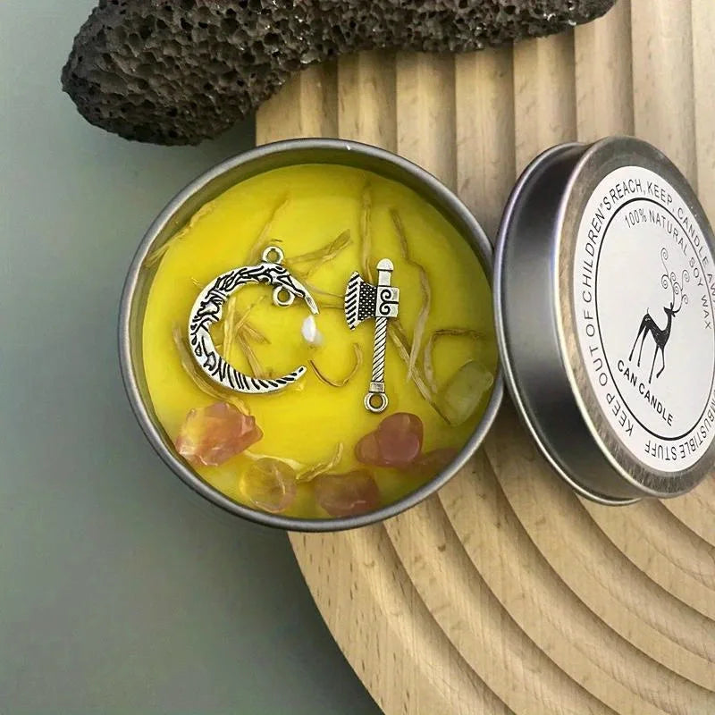 Bougie Cristal & Fleurs Séchées