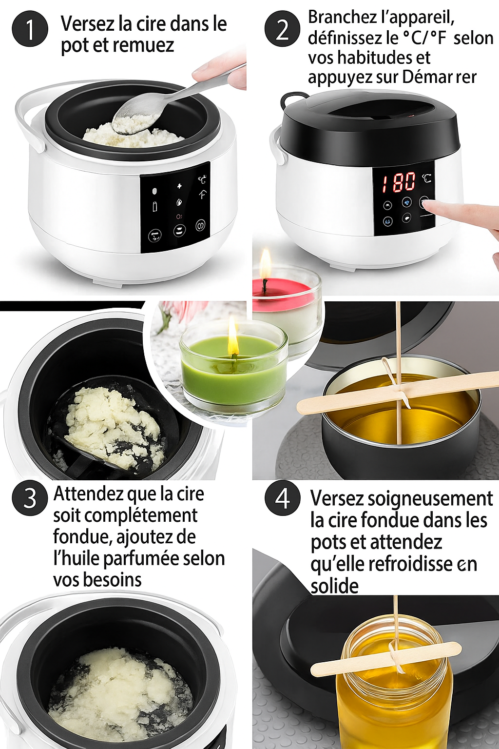Pot Chauffant Électrique pour Cire